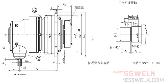 TP系列行星齿轮减速机安装尺寸