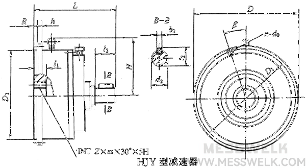 H型星轮减速机JB/T8712-1998