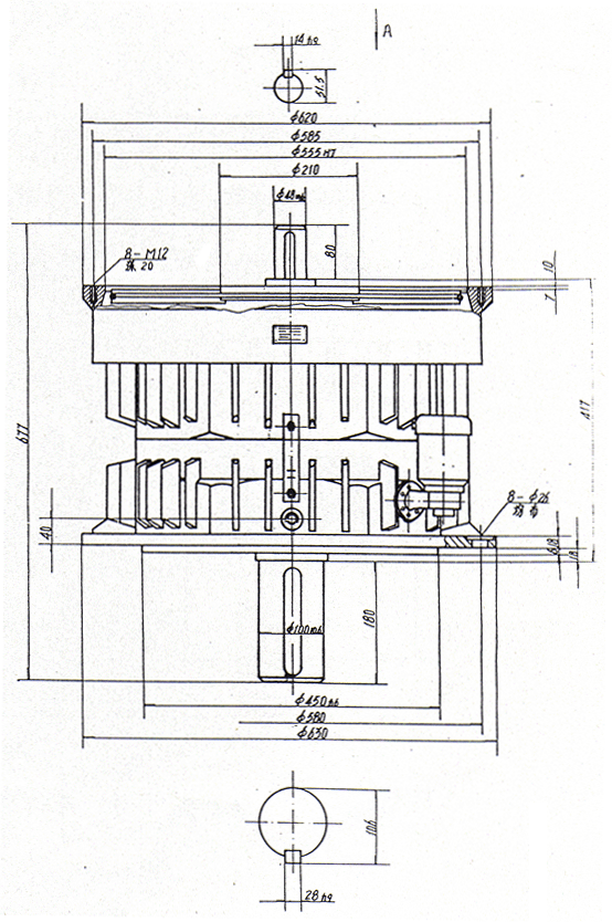 13J（i=18、20）外形及安装尺寸