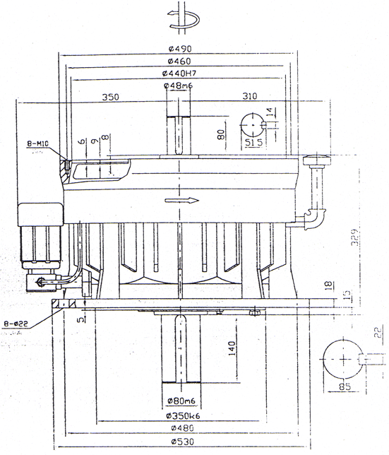 11J（i=10）外形及安装尺寸