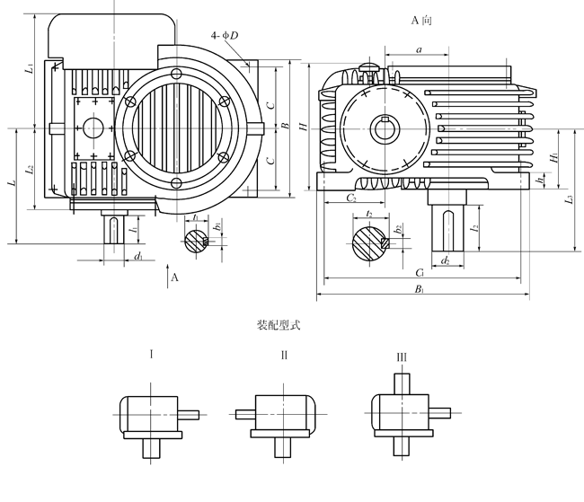 PW型平面二次包络环面蜗杆减速机（GB-T16449-1996）