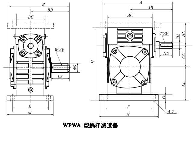 WP、WD型蜗杆减速机