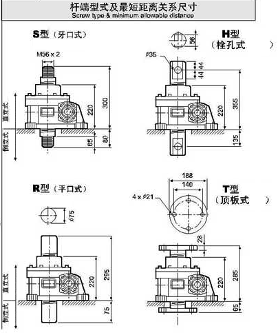 WSH系列蜗杆升降机附图