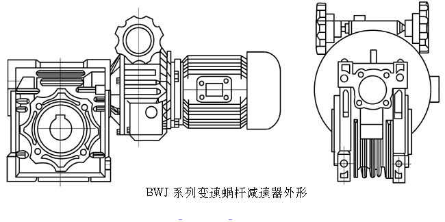 BWJ系列变速蜗杆减速机基本结构