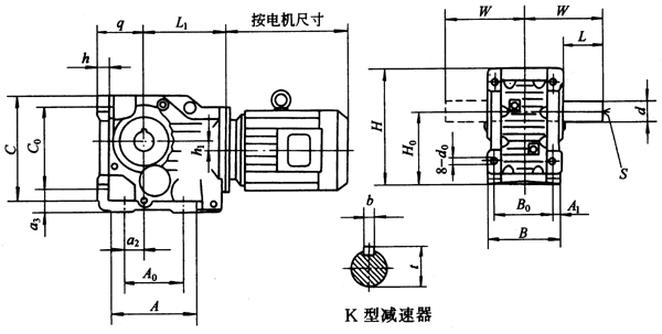 K系列斜齿轮-锥齿轮减速电机