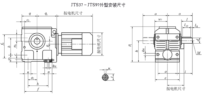 JTS系列斜齿轮-蜗轮减速电机