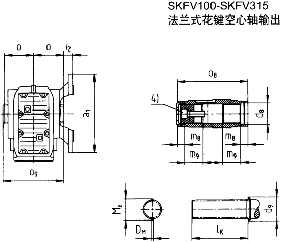 SK系列斜齿轮―蜗旋伞齿轮减速电机