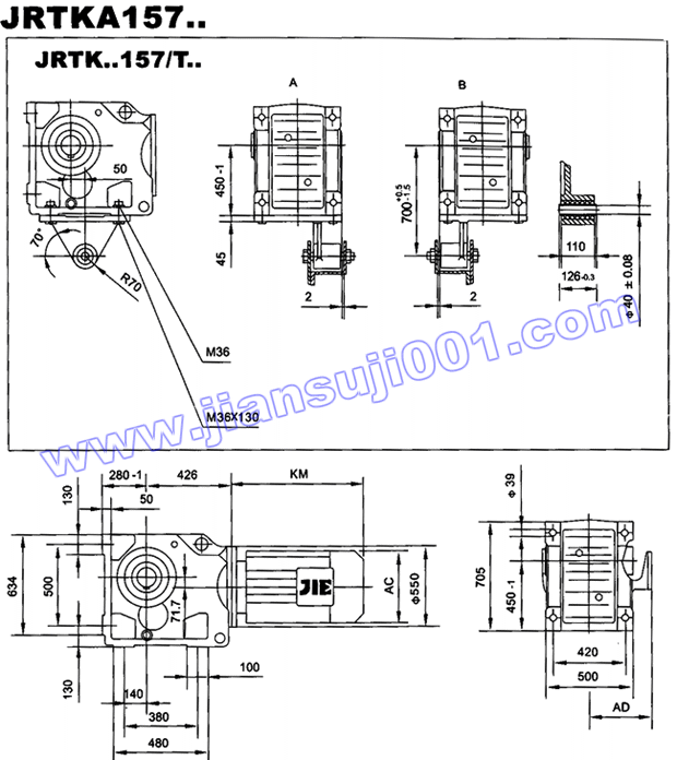 JRTK斜齿轮―伞齿轮减速机电机