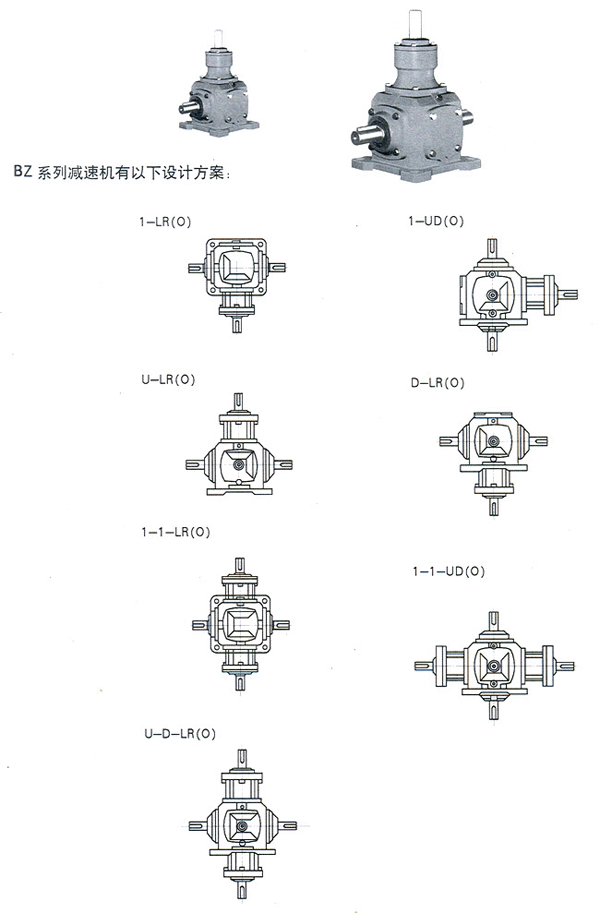 BZ系列螺旋锥齿轮转向箱设计方案