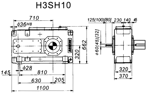 H3SH系列外型及安装尺寸图