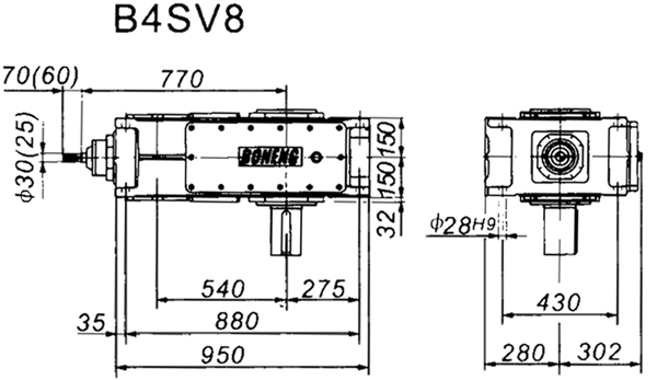 B4SV系列外型及安装尺寸图