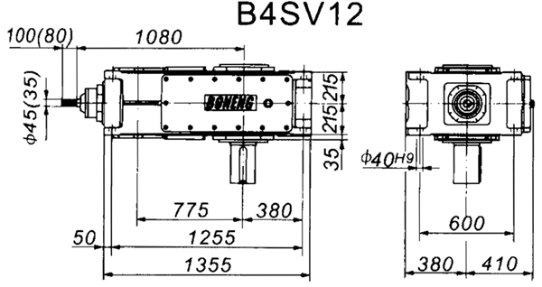 B4SV系列外型及安装尺寸图