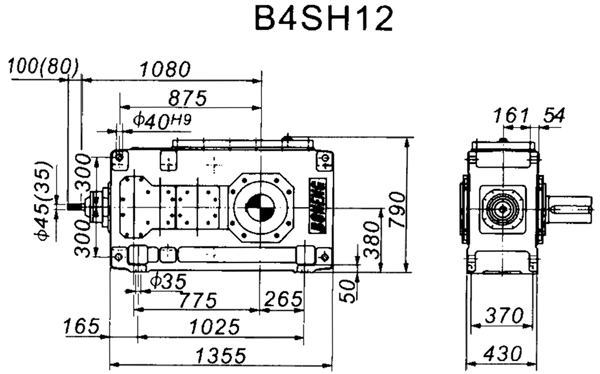 B4SH系列外型及安装尺寸图