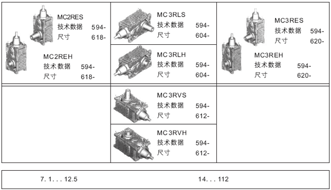 MC系列硬齿面中型齿轮减速机结构(传动比范围14...112)