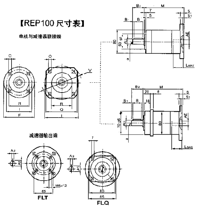 REP100尺寸表