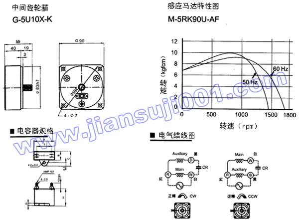 单相可逆式感应马达（60W-90W）(图4)