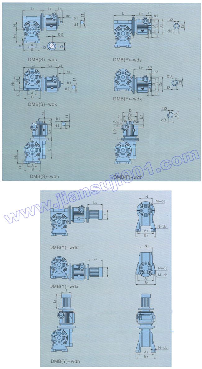 DMB系列无级变速器与Wd系列蜗轮减速机组合